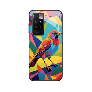 Redmi 10 4G Hülle mit Thrush - Geometrische Kunst der Zaunkönigin