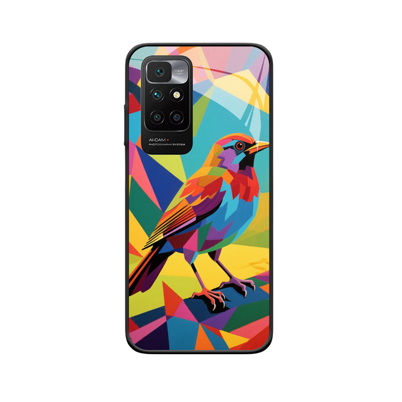 Redmi 10 4G Hülle mit Thrush - Geometrische Kunst der Zaunkönigin