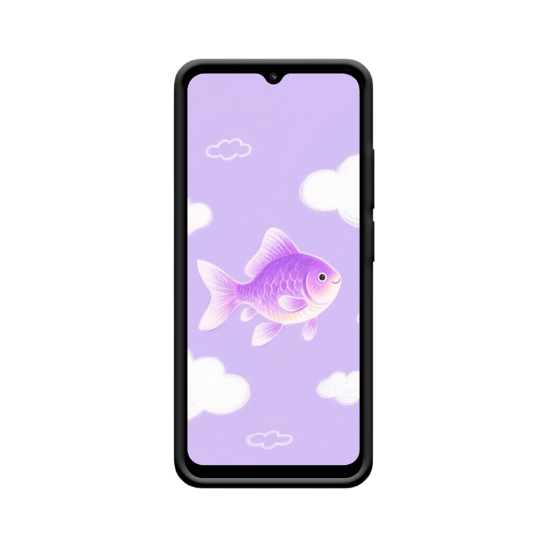 Redmi 12C Hülle mit Goldfisch - Zauberhaftes Lila im Wolkenmeer – Bild 2