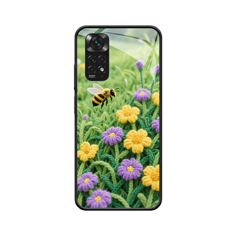 Redmi Note 11 Hülle: Die warme Frühlingswelt von Bienen und Wolle