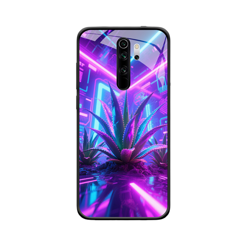 Redmi Note 8 Pro Hülle mit Agave - Natürliche Wildheit im Cyberpunk-Stil