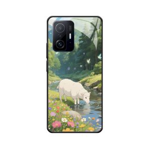 Natürliche Harmonie: Xiaomi 11T Pro Hoesje mit Weißem Schafsmotiv