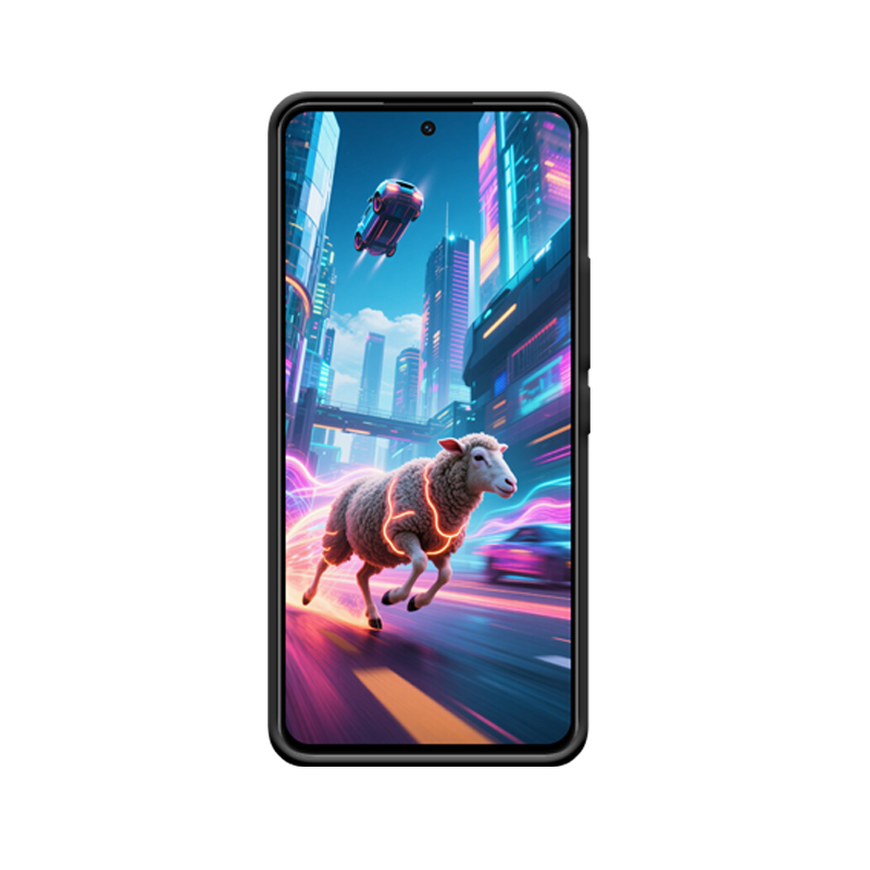 Neonpunk-Träume: Xiaomi 12 Lite Hoesje mit rebellischem Schafsmotiv – Bild 2