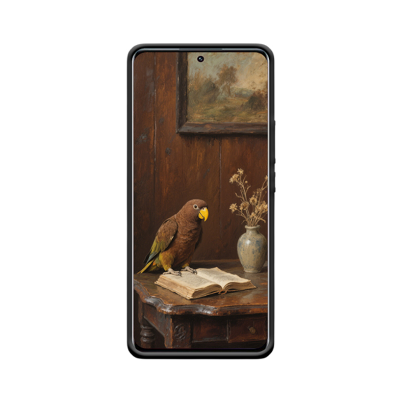 Vintage-Charme: Xiaomi 12 Pro Tasche mit exotischem Papagei-Motiv – Bild 2