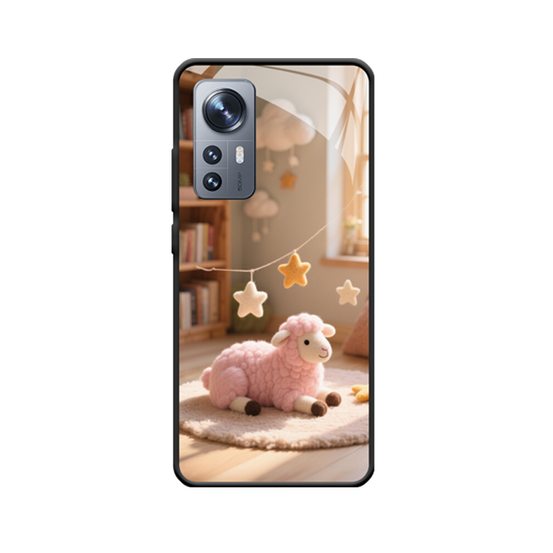 Zauberhaftes Xiaomi 12 Hoesje mit Rosa Schafsmotiv