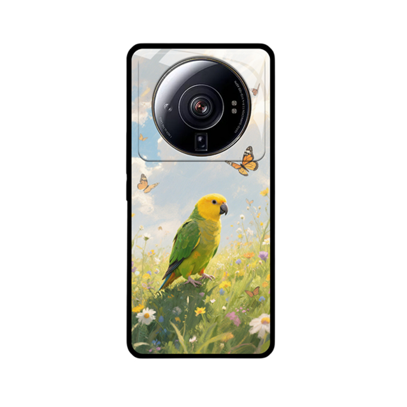 Sonnige Idylle: Xiaomi 12S Ultra Hoesje mit lebhaftem Papagei-Motiv