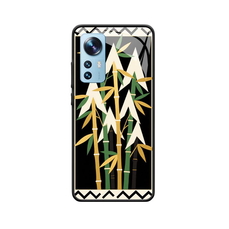 Moderne Eleganz: Xiaomi 12X Hülle mit Bambusmotiv