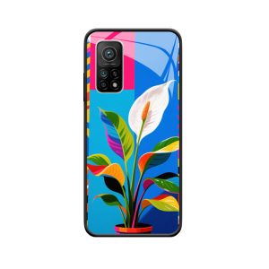 Farbenfrohe Kreation: Xiaomi Mi 10T Hoesje mit Spathiphyllum Kunstwerk