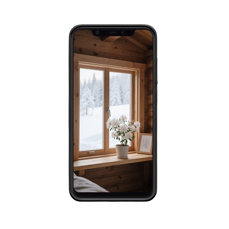 Xiaomi Mi 8 Hülle mit Azalee - Natürliche Schönheit im Holzhaus – Bild 2