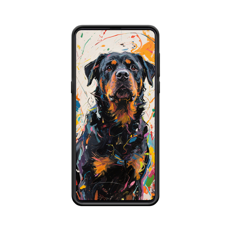 Xiaomi Mi Mix 3 Hülle mit Hund - Künstlerische Fusion von Kraft und Farben – Bild 2