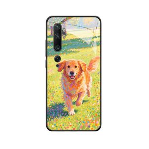 Xiaomi Mi Note 10 Hülle mit Hund - Sonnige Farbexplosion im Grasland