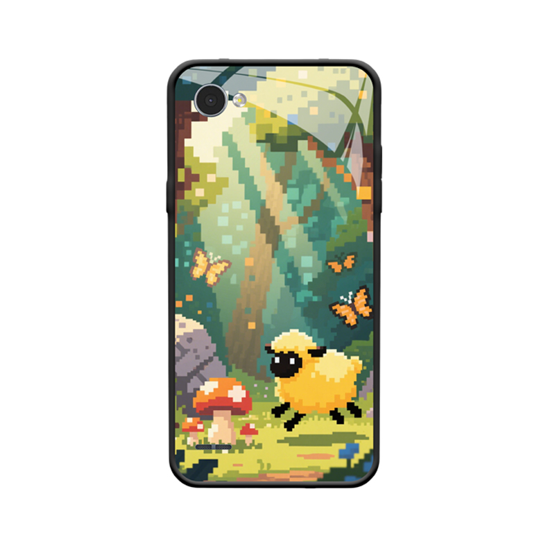 DISCOVER LG Q6 Hülle und das Lamm im Pixelwald