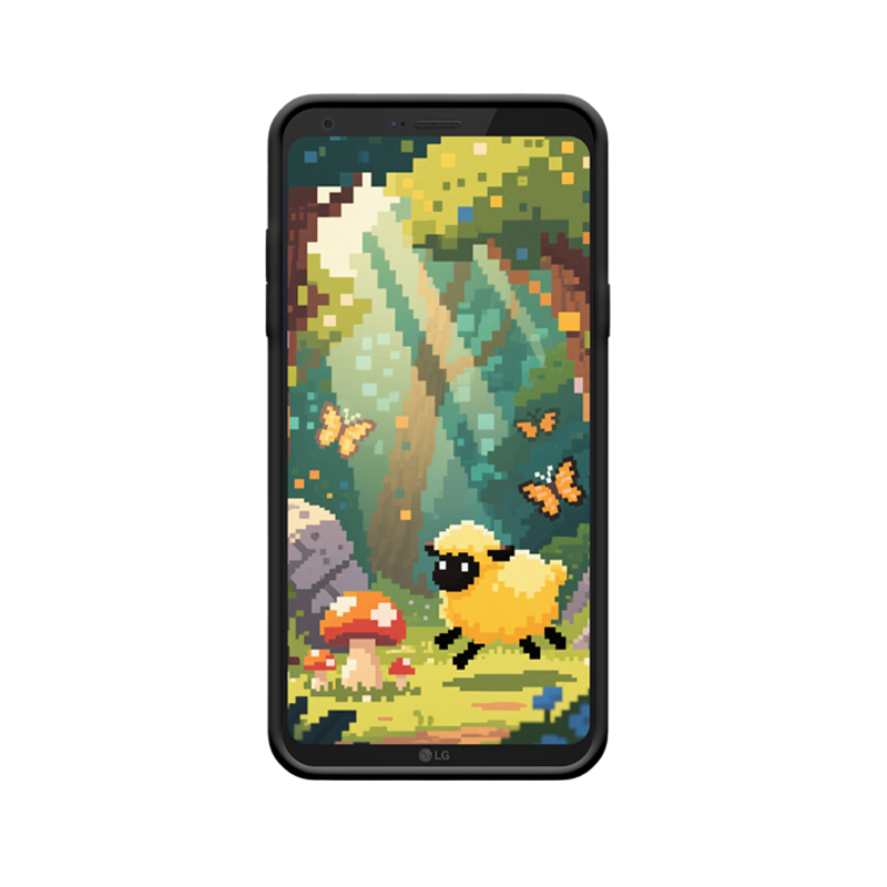 DISCOVER LG Q6 Hülle und das Lamm im Pixelwald – Bild 2