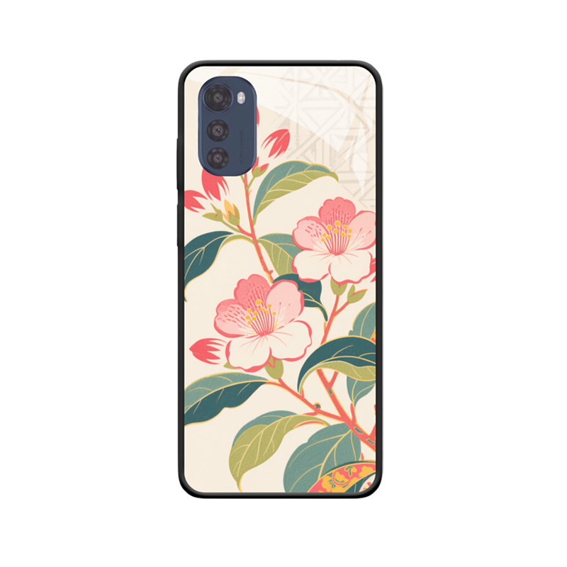 Moto E32s Hülle mit Rhododendron - Frühlingsromantik in Pastell