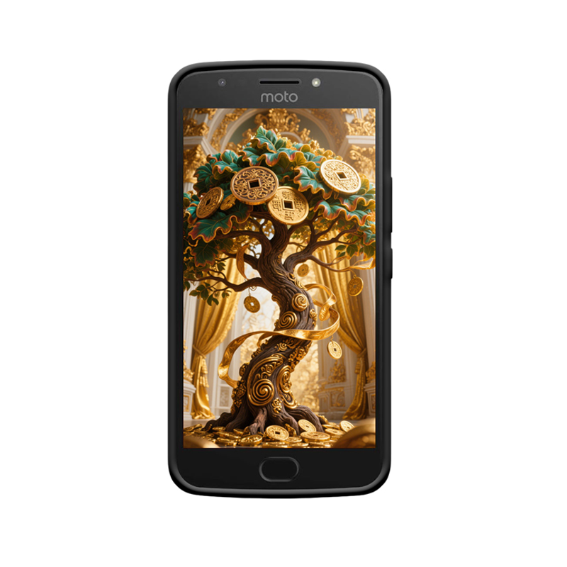 Moto E4 Plus Hülle mit Geldbaum - Prächtiges Reichtumserblühen – Bild 2