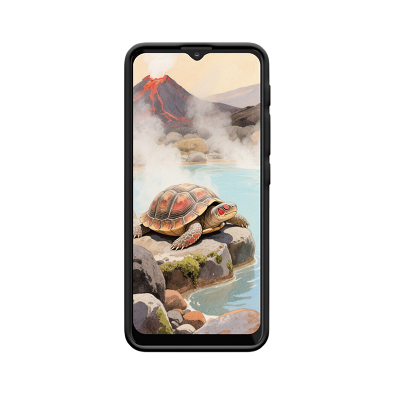 Moto G 10 Hülle und die entspannte Schildkröte im heißen Quellwasser – Bild 2
