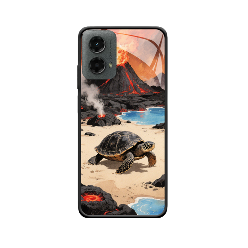 Moto G 5G Hülle und die ruhige Schildkröte am Vulkanstrand
