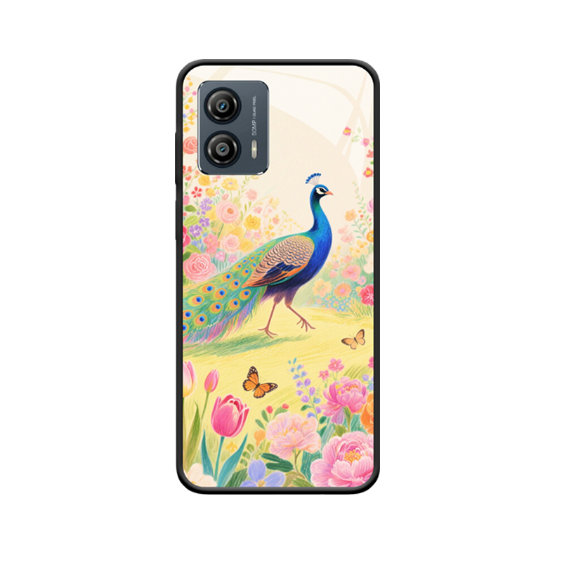 Der tanzende Pfau: Die Frühlingspracht der Moto G53 5G Hülle