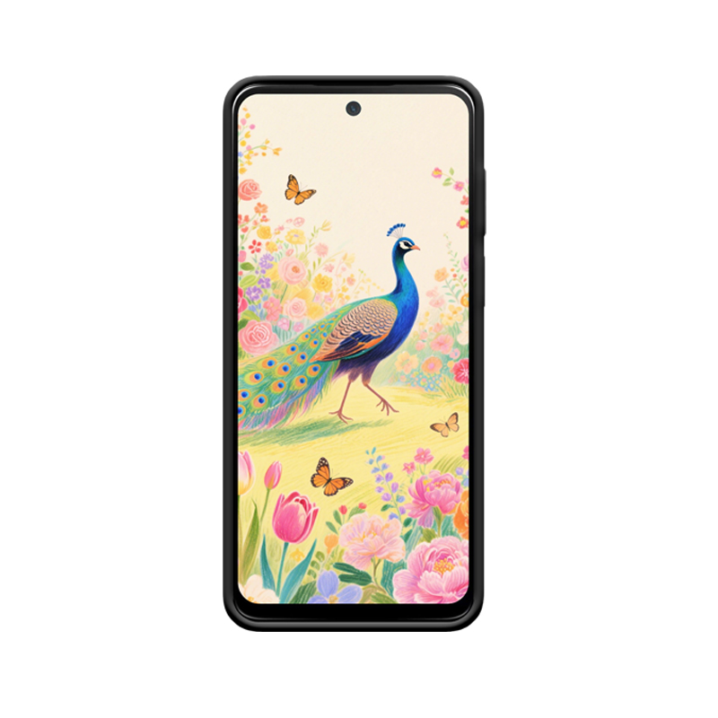 Der tanzende Pfau: Die Frühlingspracht der Moto G53 5G Hülle – Bild 2