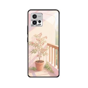 Moto G72 Hülle: Die stille Schönheit des Nandina-Balkons