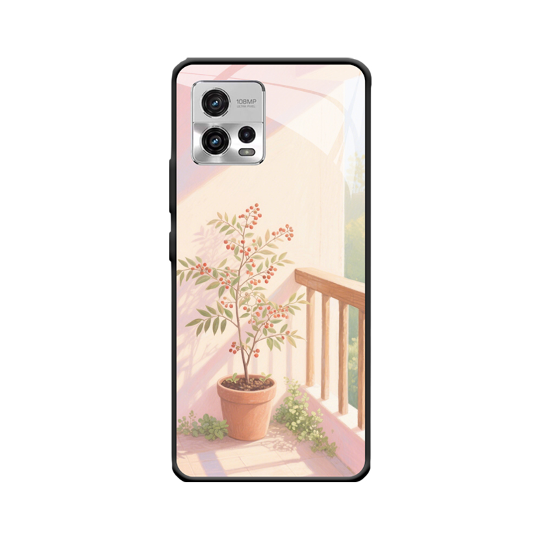 Moto G72 Hülle: Die stille Schönheit des Nandina-Balkons