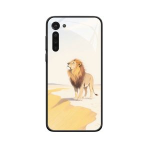 Moto G8 Power Hülle und der einsame Löwenkönig in der Wüste
