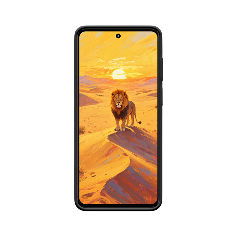 Moto G82 5G Hülle und der stolze Löwenkönig auf den Dünen – Bild 2