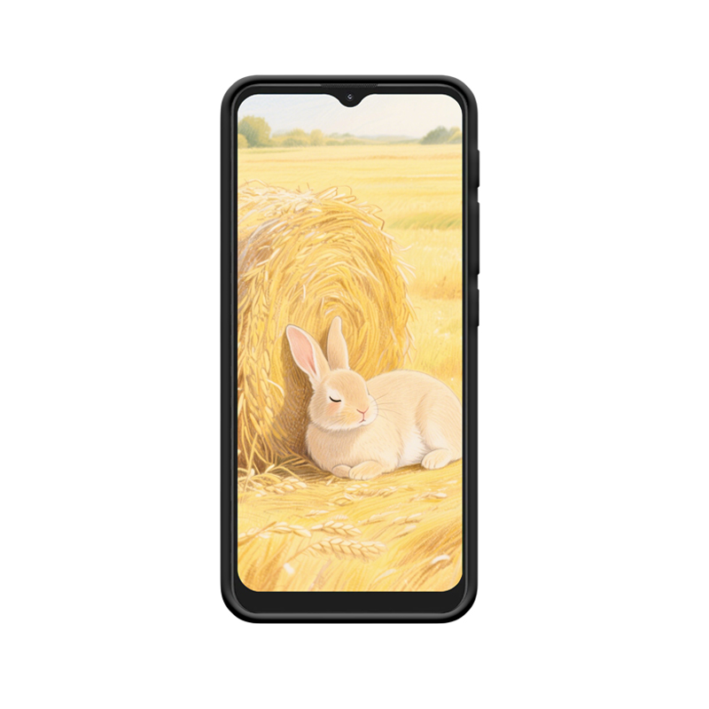 Moto G9 Play Hülle und der entspannte Hase neben dem Weizenfeld – Bild 2