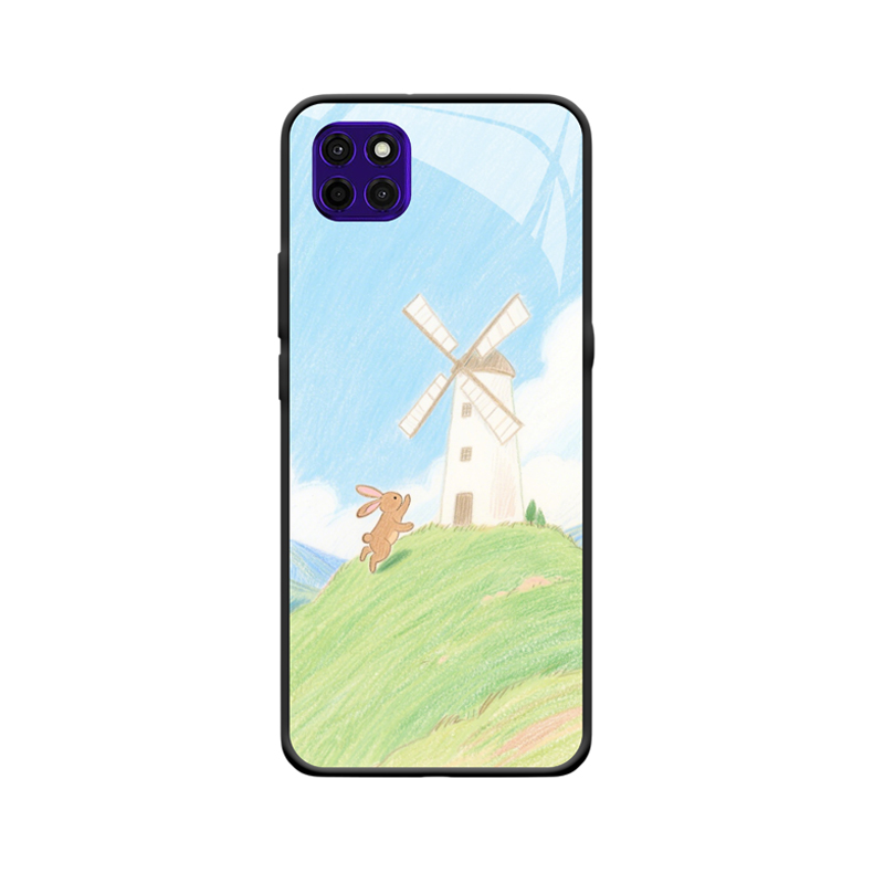 Moto G9 Power Hülle und der braune Hase auf dem Weg zur Windmühle