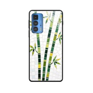 Bambus-Mosaikkunst und Motorola Edge 20 Pro Hülle