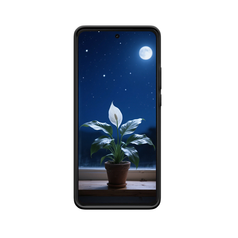 Motorola Edge (2022) Hülle mit Spathiphyllum - Natürliche Nachtpoesie – Bild 2