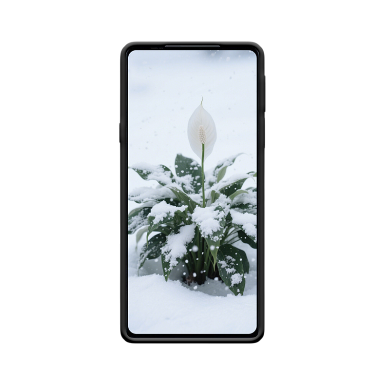 Motorola Edge X30 Hülle mit Spathiphyllum - Winterliche Eleganz – Bild 2