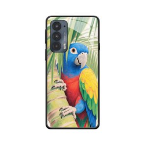 Der Motorola Edge Hülle in Papageienfarben