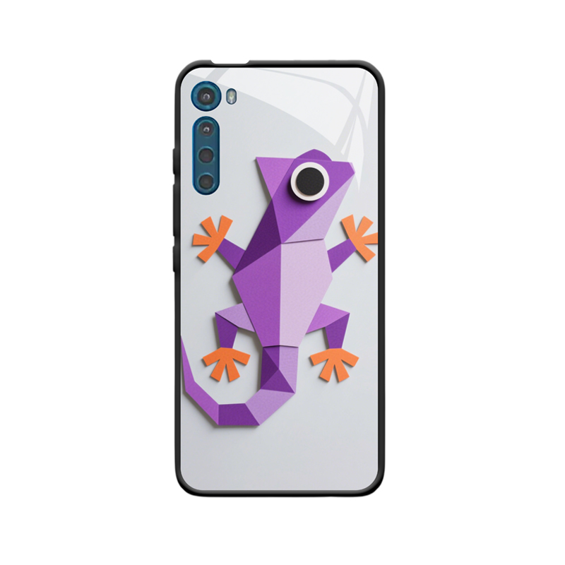 Motorola One Fusion+ Hülle und die lebendige Papier-Eidechse der Kreativität