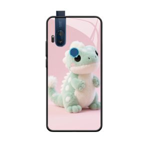 Motorola One Hyper Hülle und die süße, plüschige Eidechse der Kindlichkeit