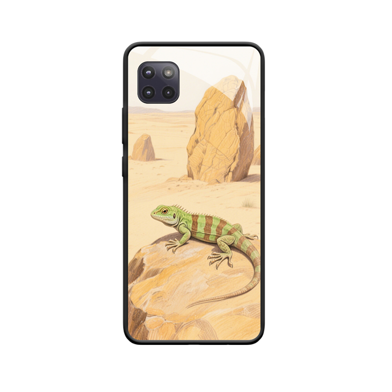 Motorola One 5G Ace Hülle und der Wüstenleguan als Wächter