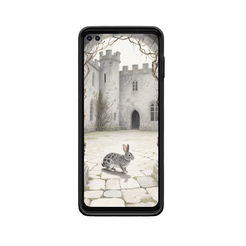 Motorola One 5G Hülle und der graue Hase auf der Burgentdeckung – Bild 2