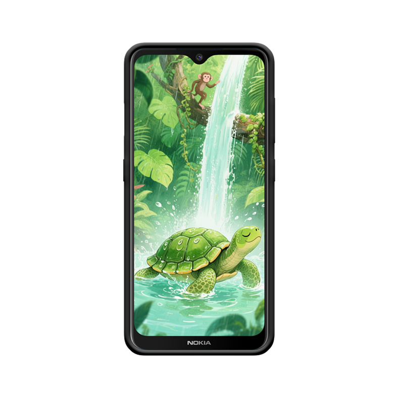 Nokia 7.2 Hülle und die entspannte grüne Schildkröte im Regenwald – Bild 2