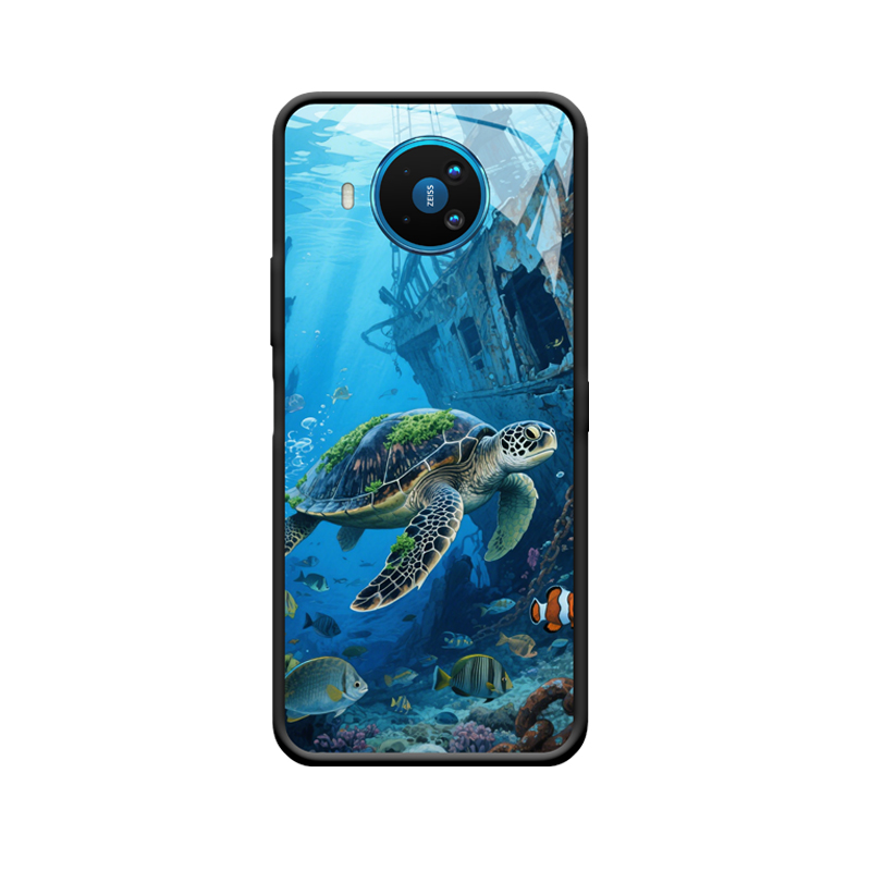 Nokia 8.3 Hülle und die alte Schildkröte im tiefen Meer