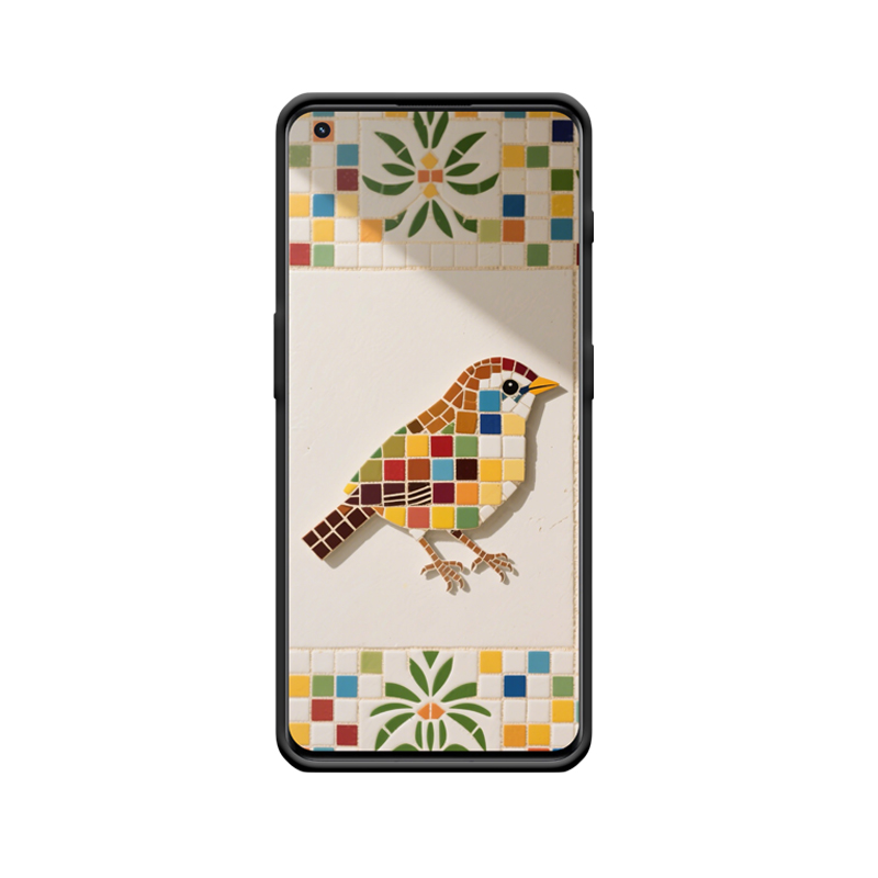 Kunstmosaik-Drossel mit OnePlus 11 Hülle – Bild 2