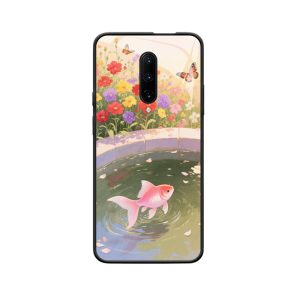 Romantischer Teich mit Goldfisch und OnePlus 7 Pro Hülle