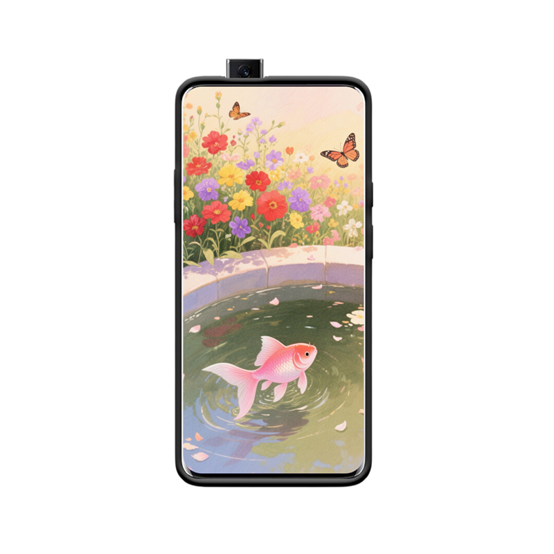 Romantischer Teich mit Goldfisch und OnePlus 7 Pro Hülle – Bild 2