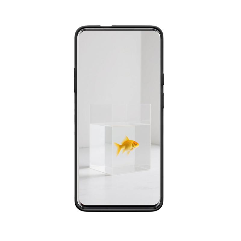 Minimalistischer Raum mit Goldfisch und OnePlus 7T Pro Hülle – Bild 2