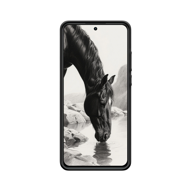 Die elegante schwarze Pferd und die ruhige Verschmelzung mit der OnePlus Nord CE 3 Hülle – Bild 2