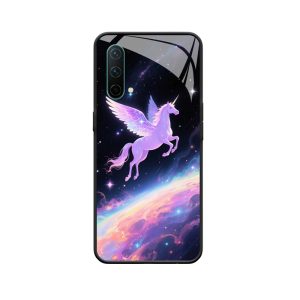 Der romantische Zusammenschluss von Einhorn und OnePlus Nord CE 5G Hülle im Sternenhimmel