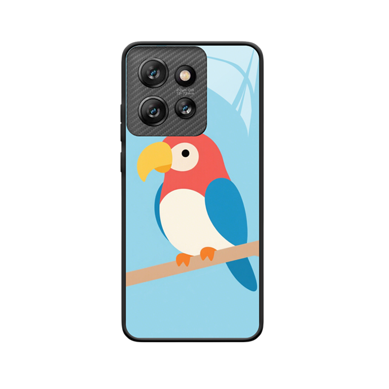 Motorola ThinkPhone Hülle und der fantasievolle Flug des Cartoon-Papageis