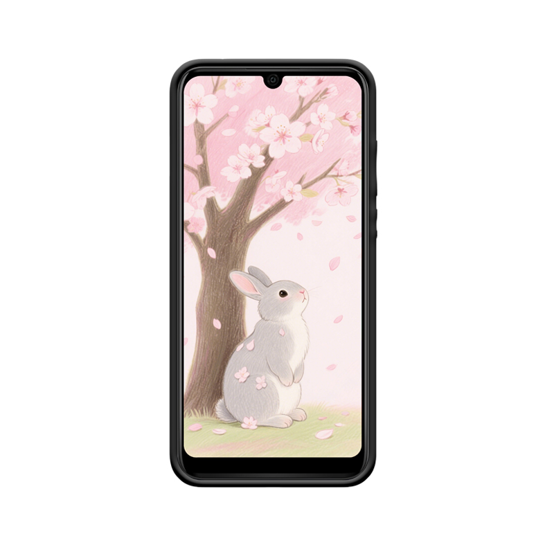 Frühlingsblüten: Hase und Wiko VIEW 3 Hülle – Bild 2