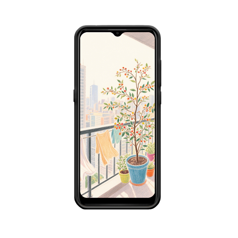 Nandina und die Wiko VIEW 4 Lite Hülle auf dem Stadtbalkon – Bild 2