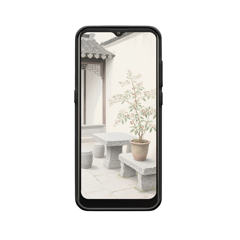 Der elegante Innenhof mit der Wiko VIEW 4 Hülle und der Nandina – Bild 2