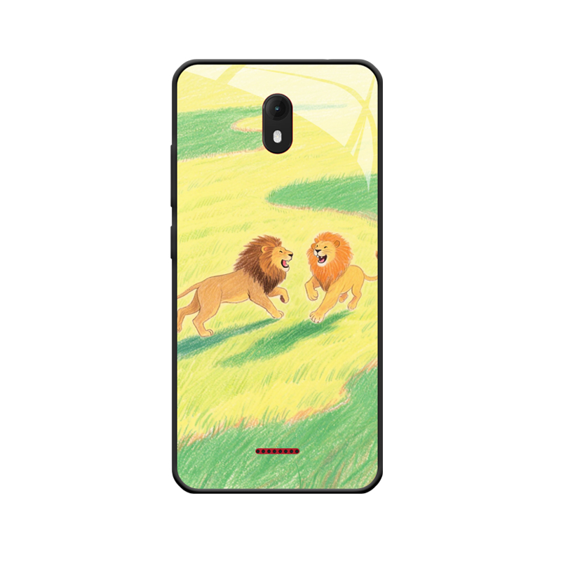 Herzliche Savanne: Löwen und Wiko VIEW GO Hülle